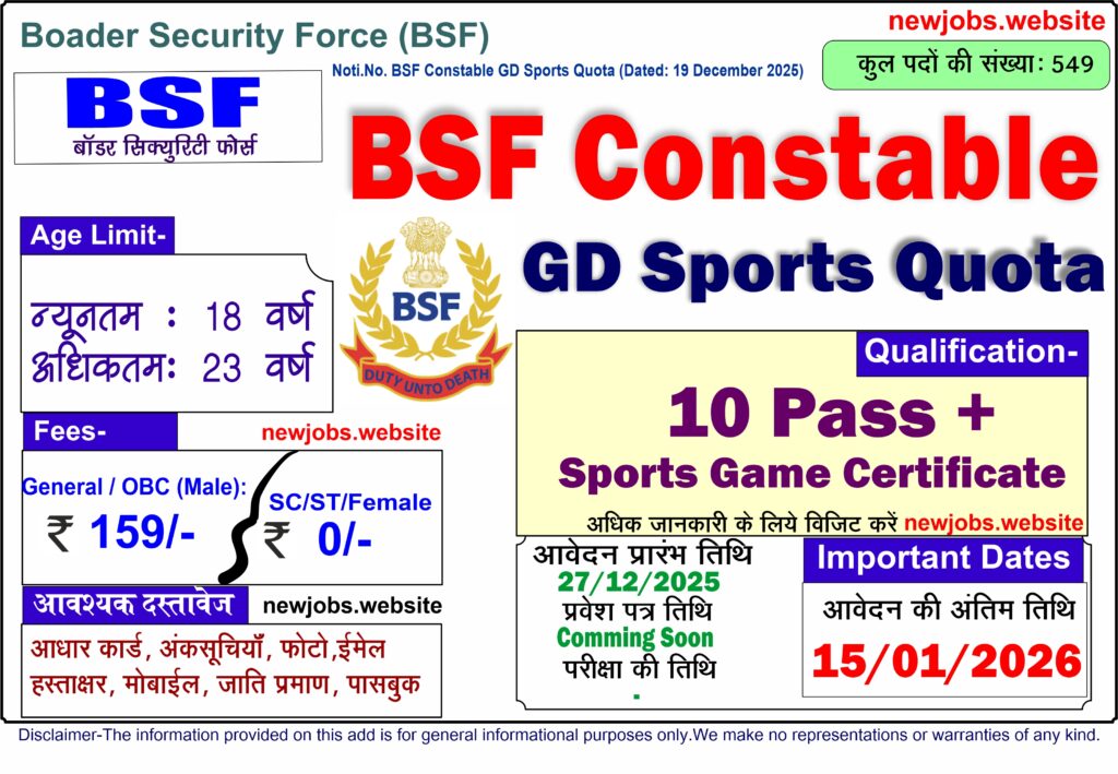 BSF Constable GD Sports Quota 1024x709