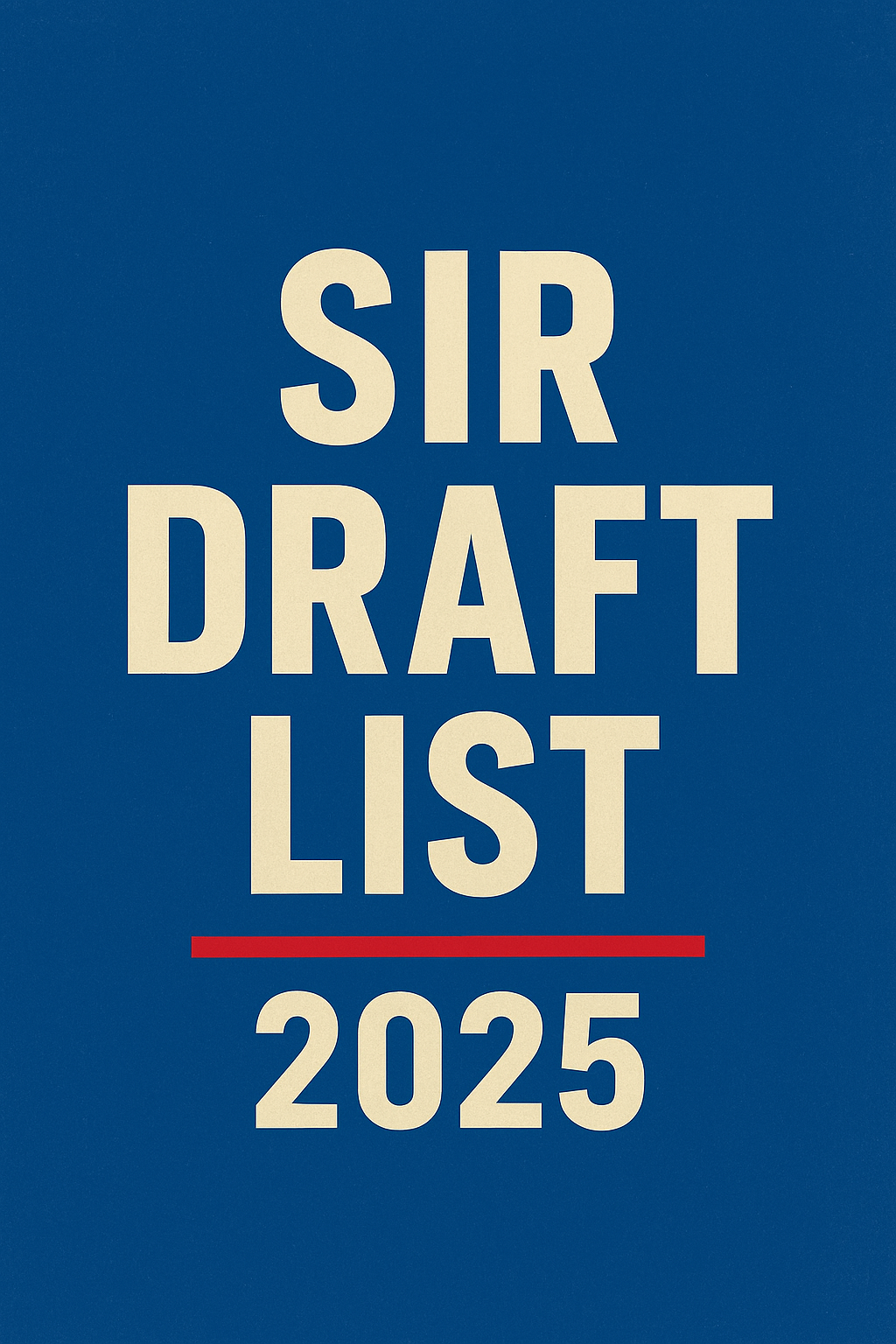 SIR Draft List 2025