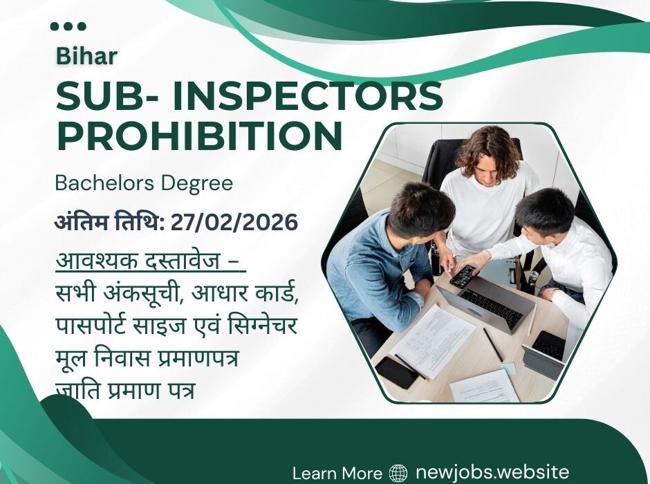 Bihar Sub Inspectors Prohibition Recruitment 2026
