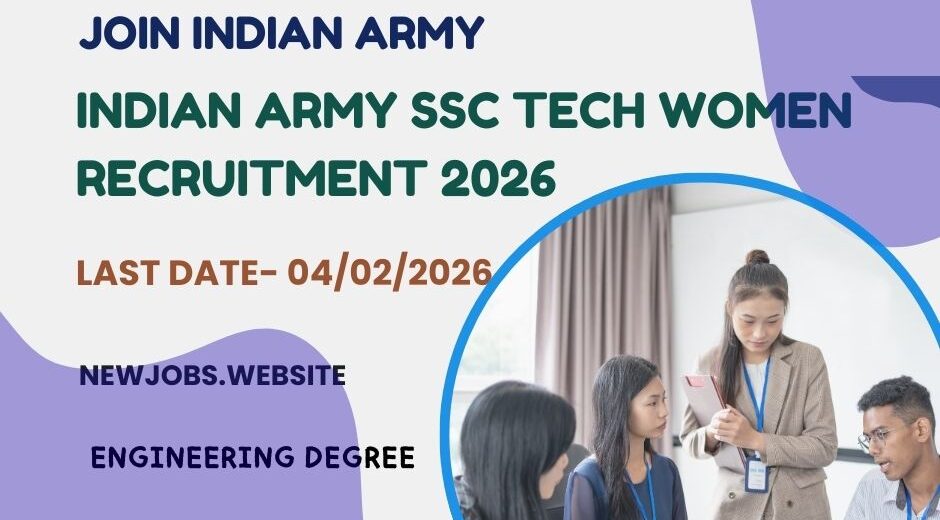 Indian army ssc tech women recruitment 2026