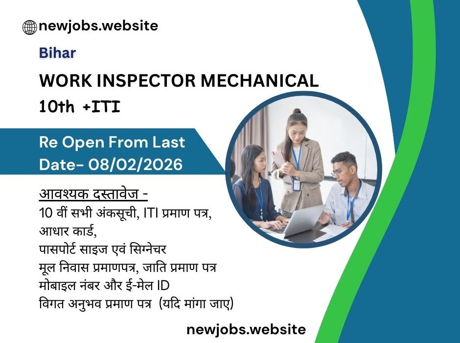 BTSC Work Inspector Mechnical Recruitment 2025