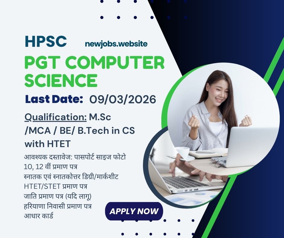HPSC PGT Computer Science Recruitment 2026