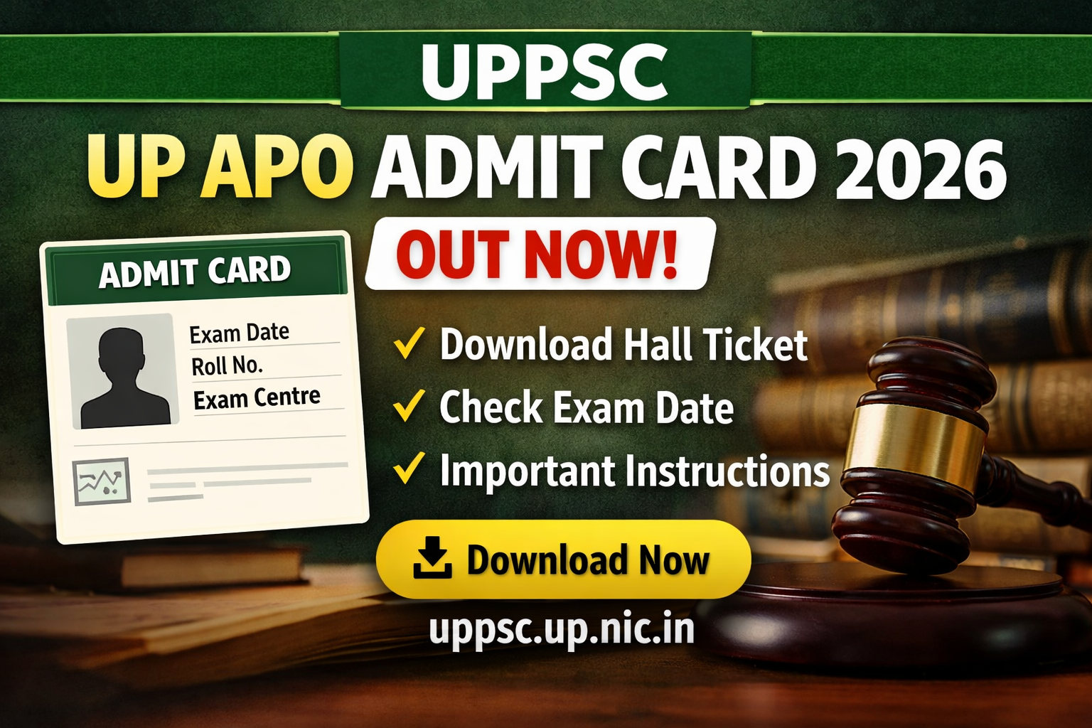 UP APO Admit Card 2026