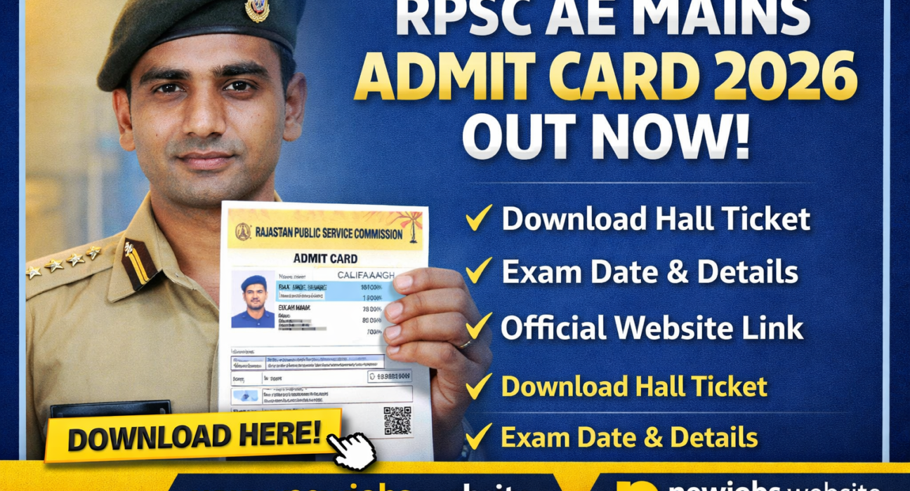 Download RPSC Assistant Engineer Mains Admit Card 2026 Hall Ticket