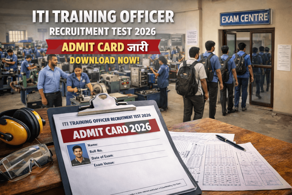 ITI Training Officer Recruitment Test 2026 Admit Card