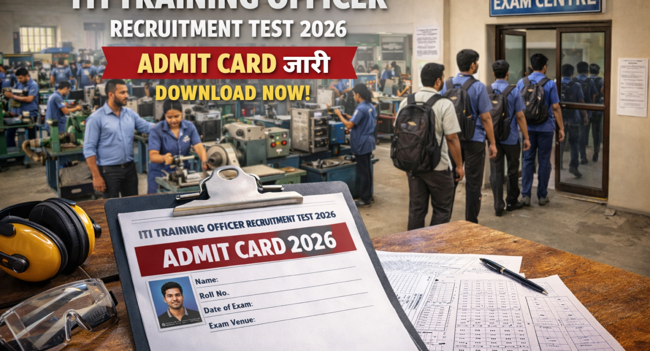 ITI Training Officer Recruitment Test 2026 Admit Card