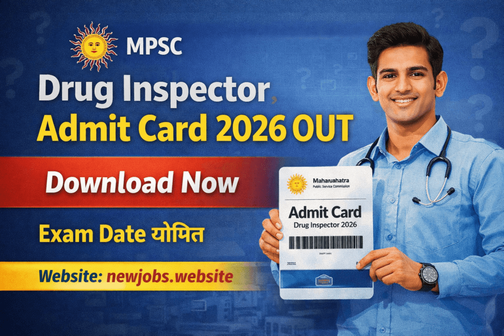 MPSC Drug Inspector Admit Card 2026 OUT MPSC Drug Inspector Admit Card 2026 Hall Ticket Download Link