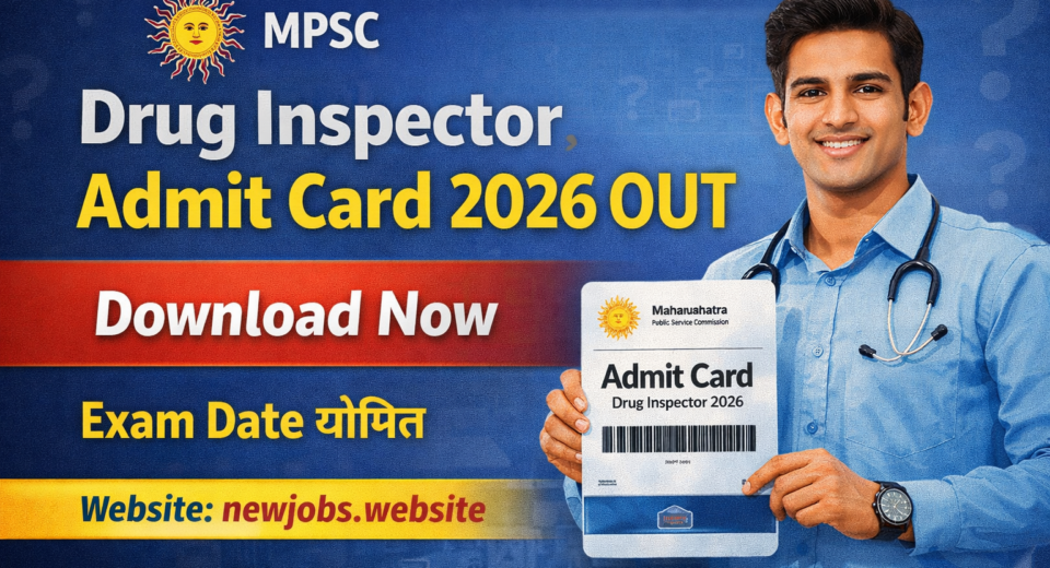 MPSC Drug Inspector Admit Card 2026 Hall Ticket Download Link