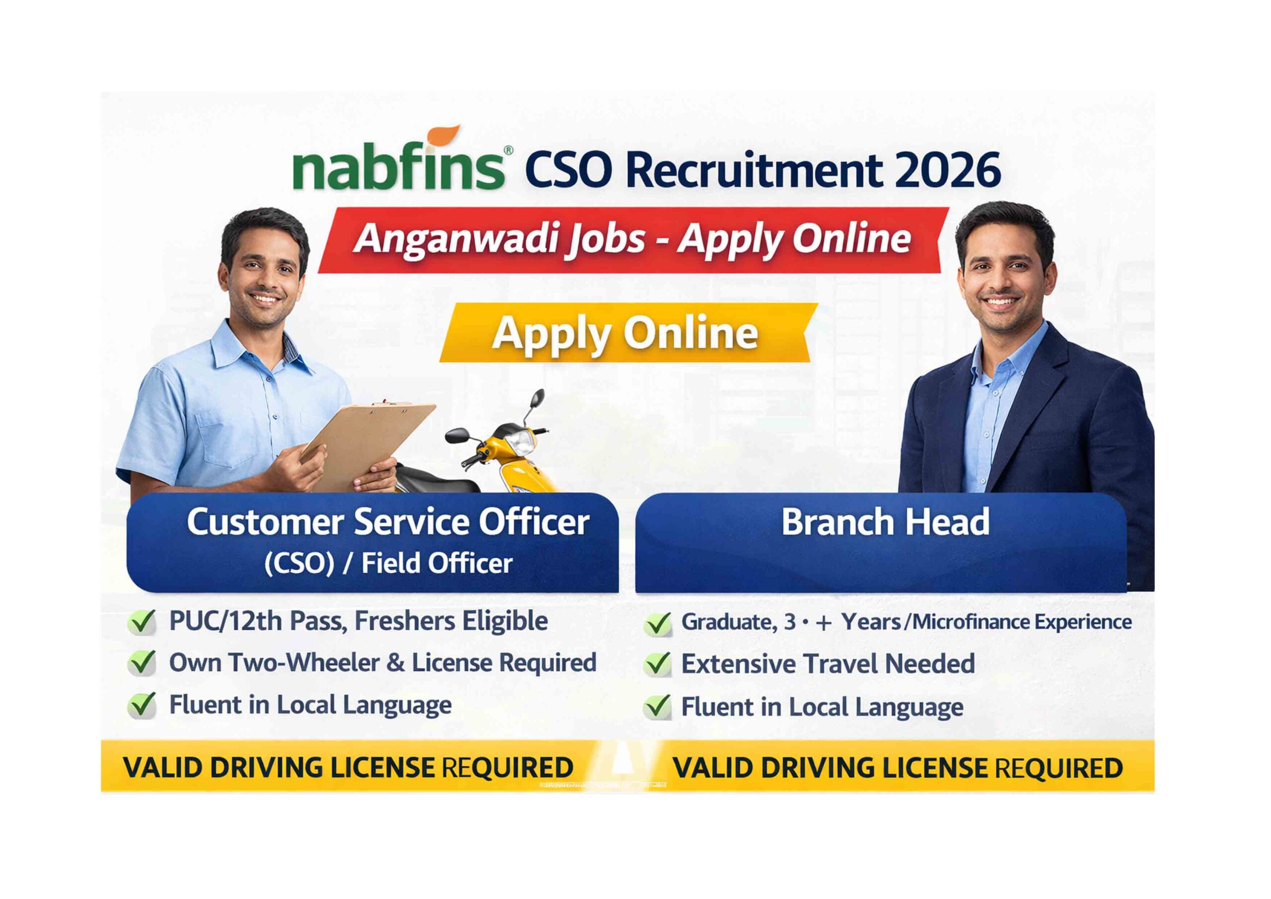 NABFINS CSO Recruitment 2026