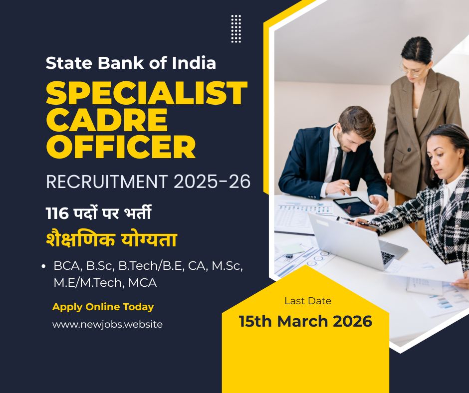 SBI Specialist Cadre Officers Recruitment 2025-26