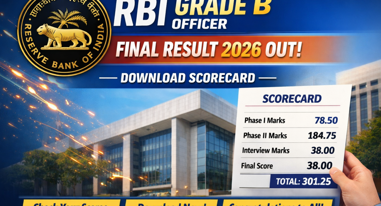 RBI Grade B Officer Final Result 2026 Out – Download Scorecard Now