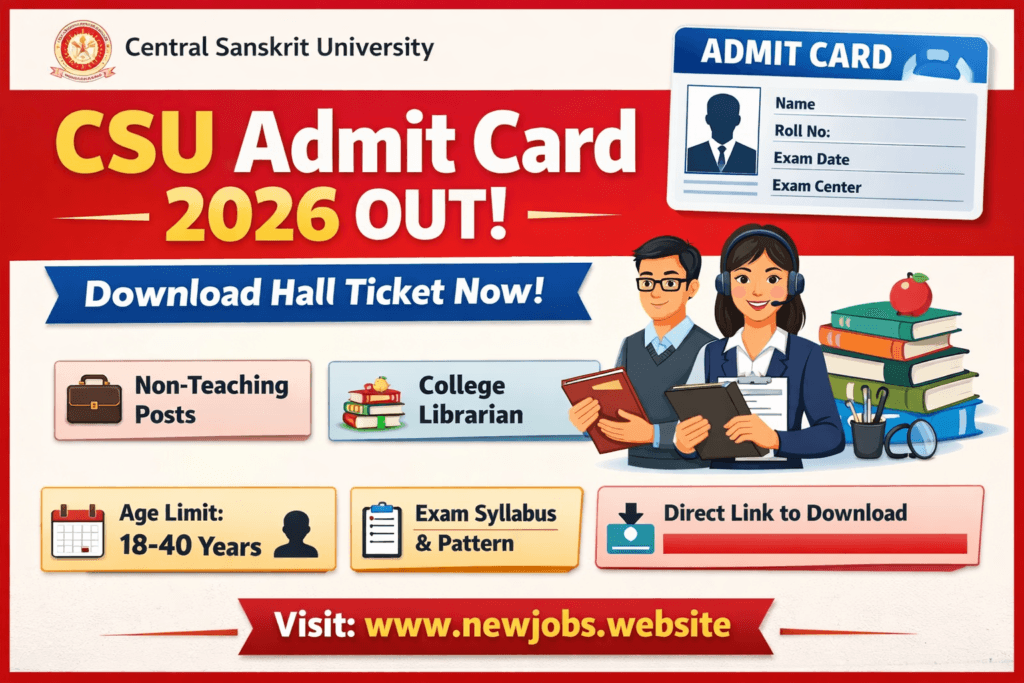 CSU Admit Card 2026 OUT – Download Hall Ticket CSU Admit Card 2026