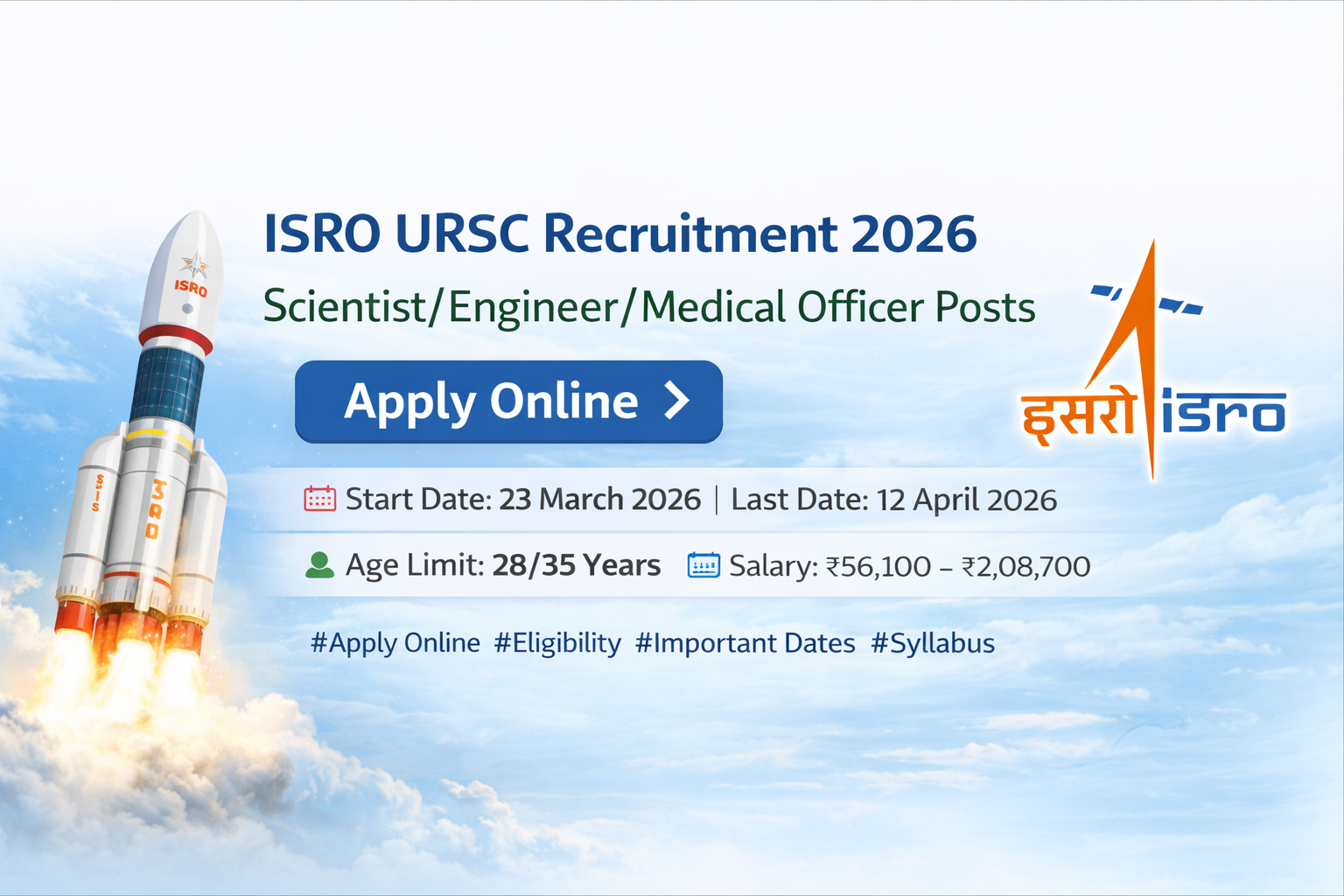 ISRO URSC Recruitment 2026