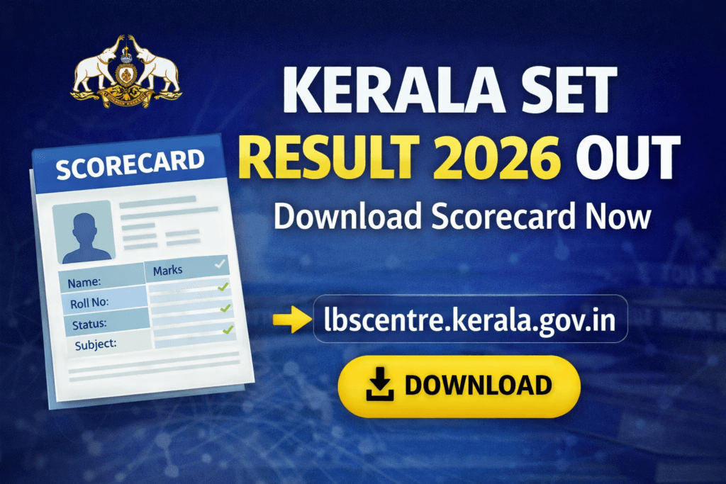 🔥 Kerala SET Result 2026 OUT (Direct Link) – Download Scorecard Kerala SET Result 2026 direct link download scorecard Kerala SET exam result