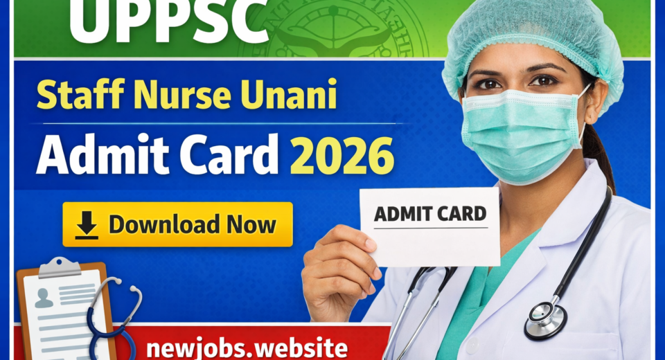 UPPSC Staff Nurse Unani Admit Card 2026 download link exam date hall ticket