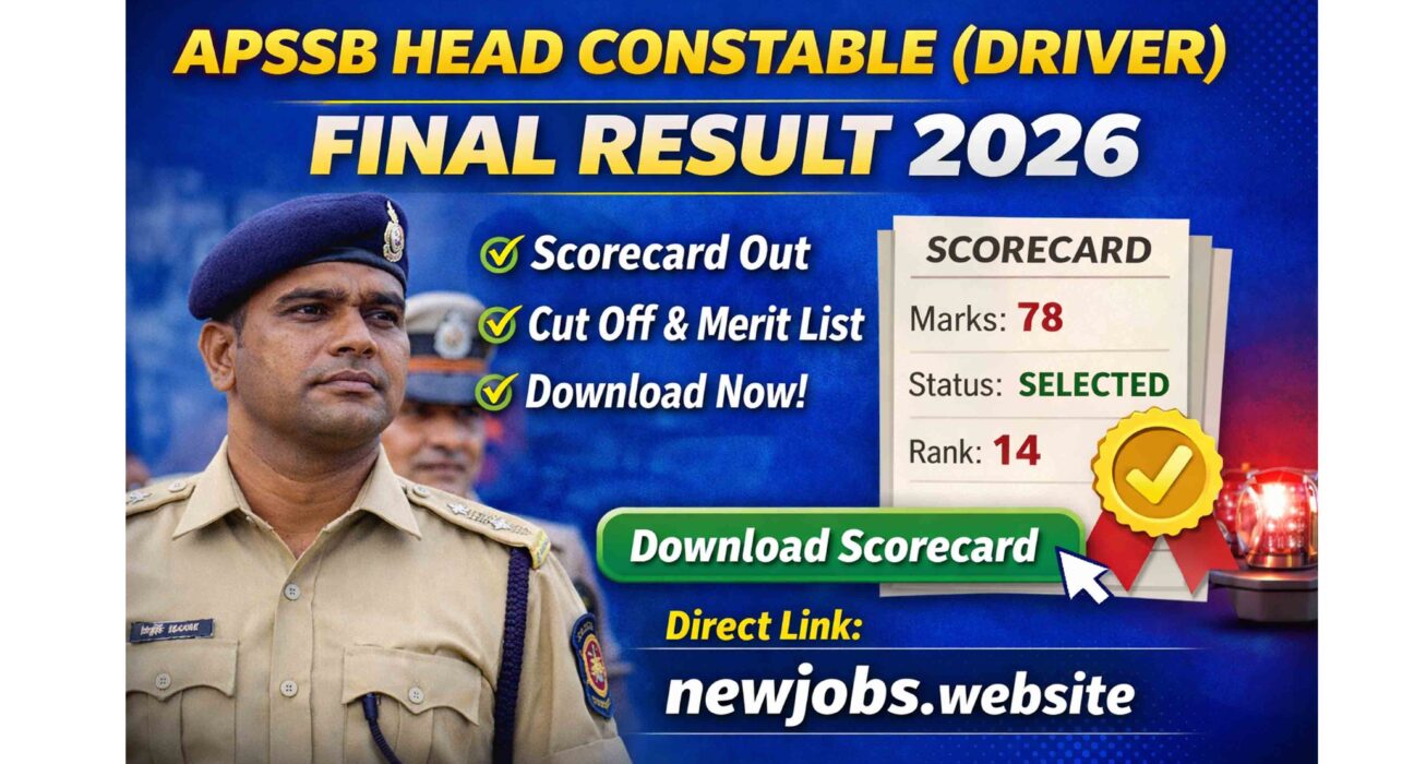 APSSB Head Constable Driver Final Result 2026 Scorecard Download