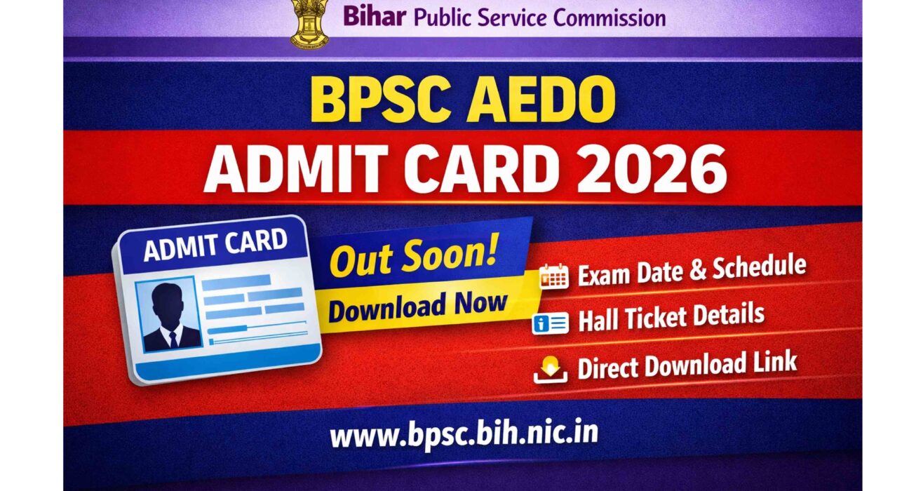 BPSC AEDO Admit Card 2026 Download Link Bihar Assistant Environmental Development Officer Hall Ticket