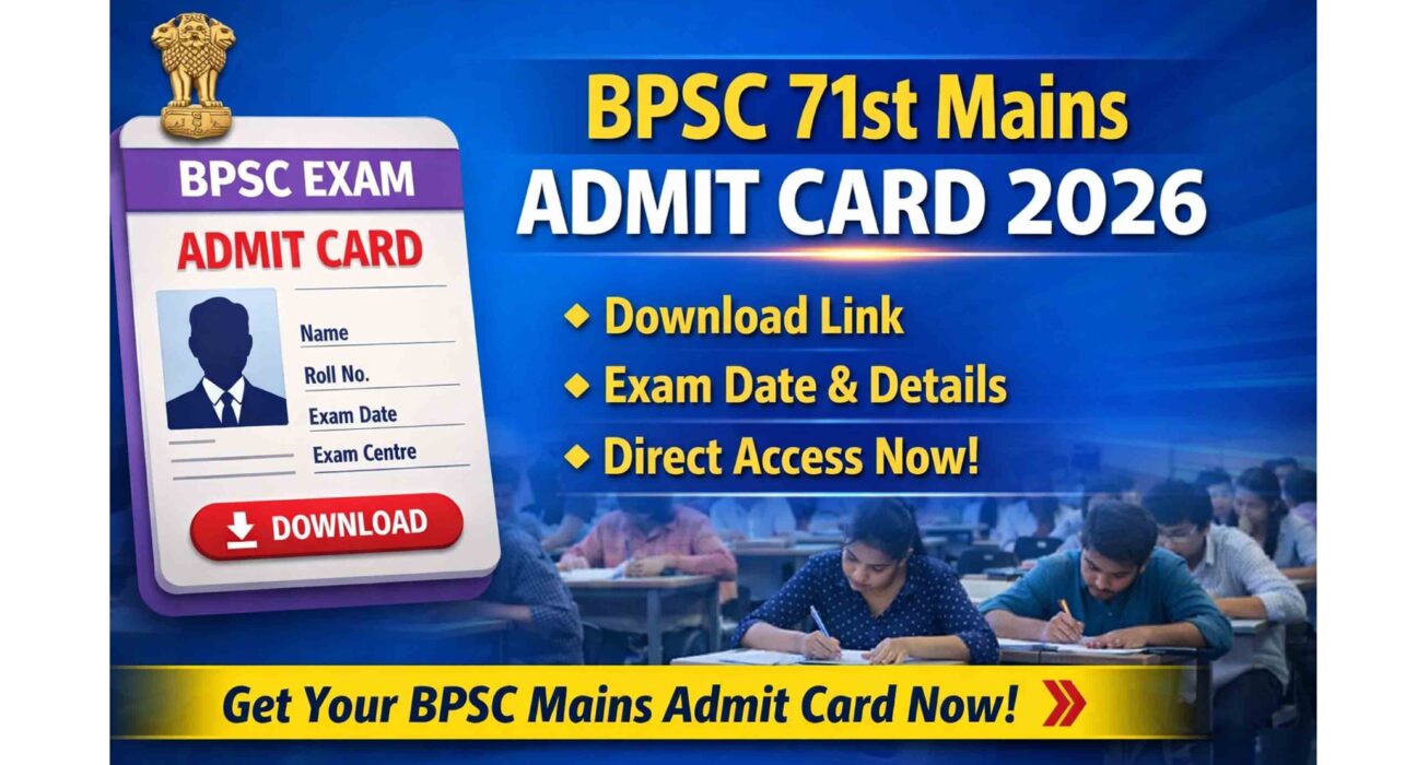BPSC 71st Mains Admit Card 2026 Download Link
