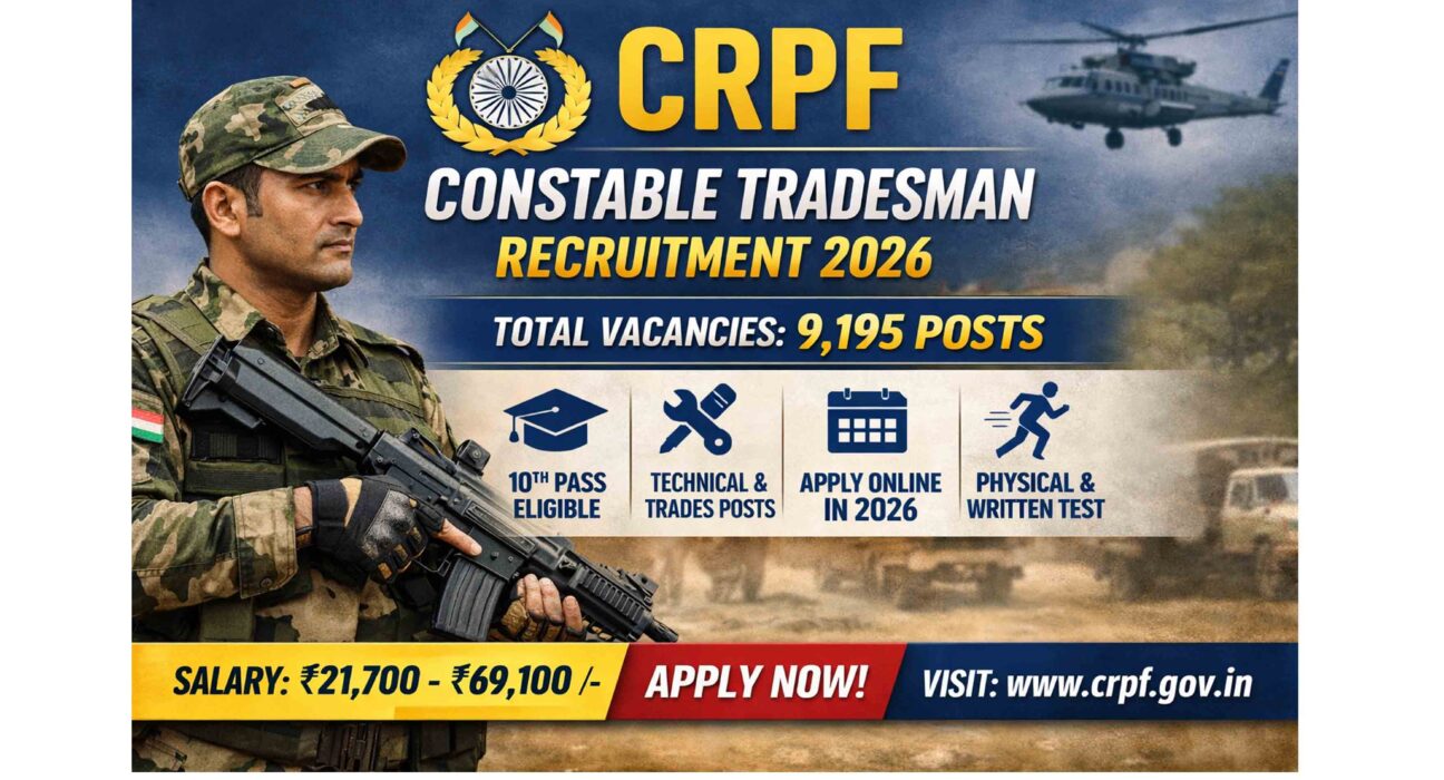 CRPF Constable Tradesman Recruitment 2026