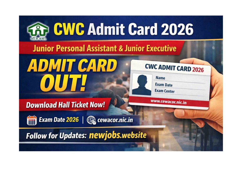 CWC Junior Personal Assistant Admit Card 2026