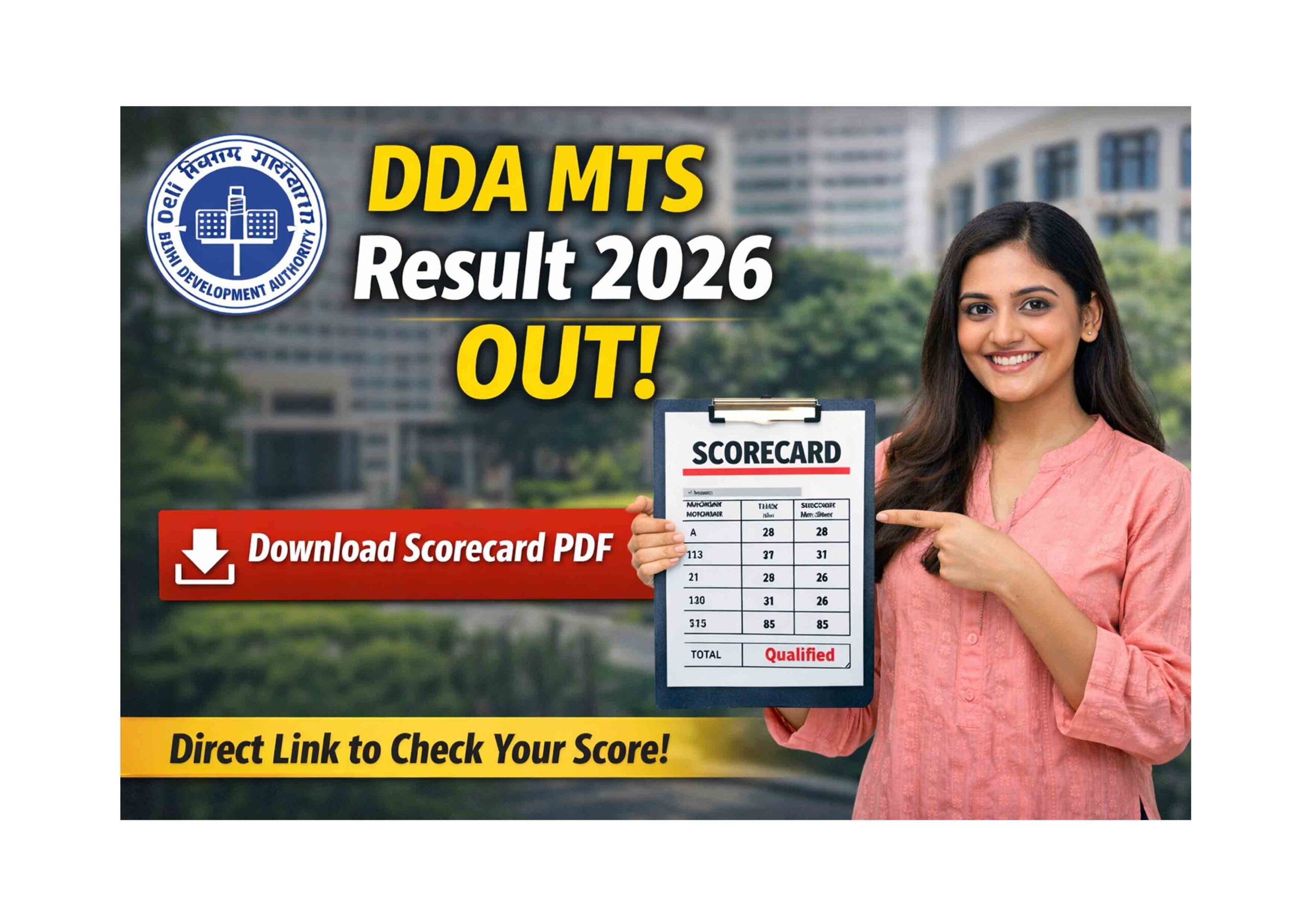 DDA MTS Result 2026 Scorecard Download