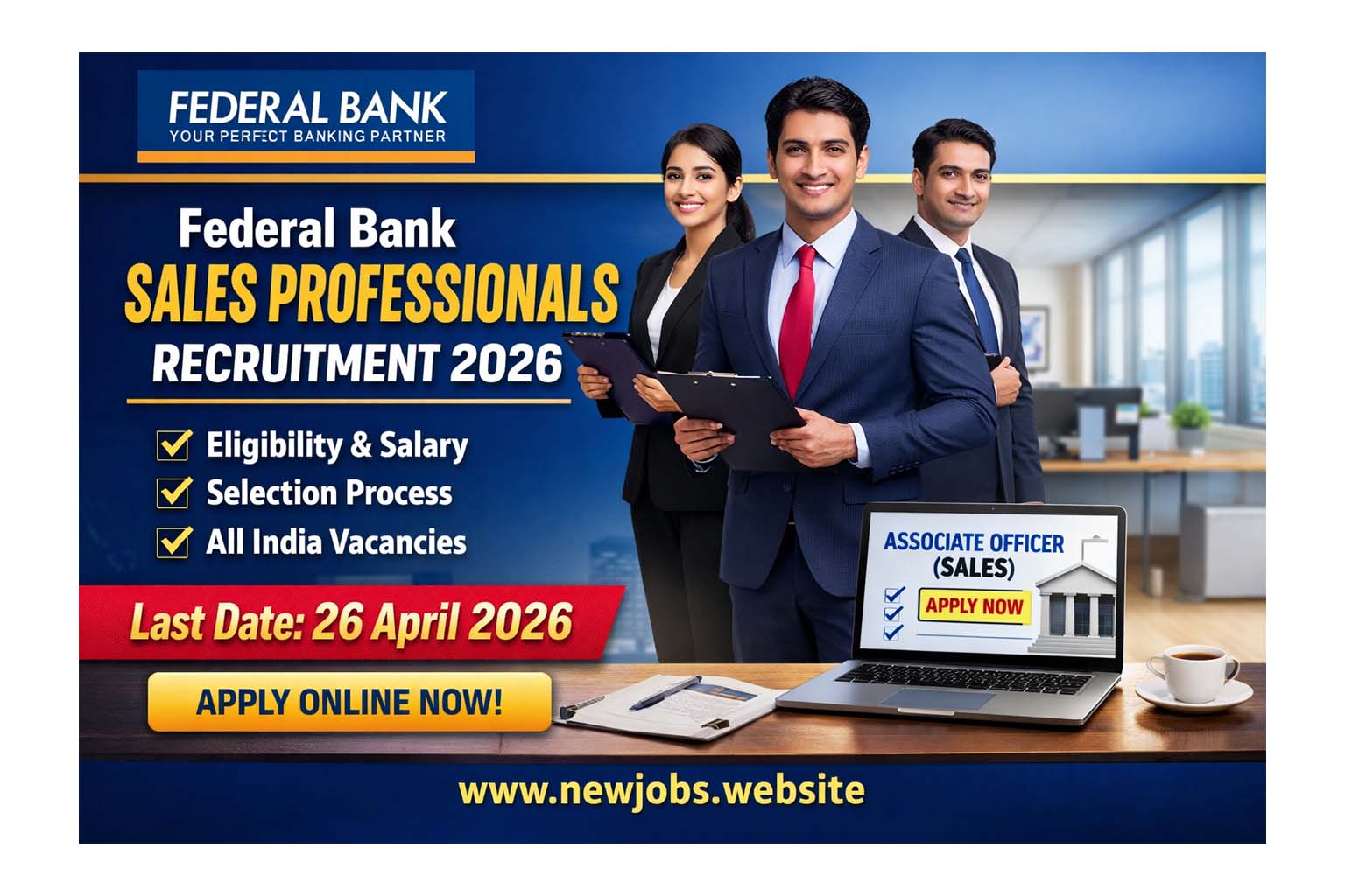 Federal Bank Sales Professionals Recruitment 2026 Notification