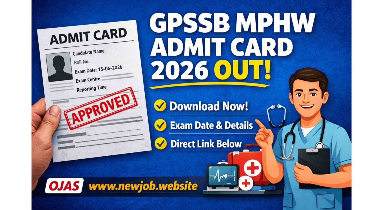 GPSSB Multi Purpose Health Worker Admit Card 2026 Download