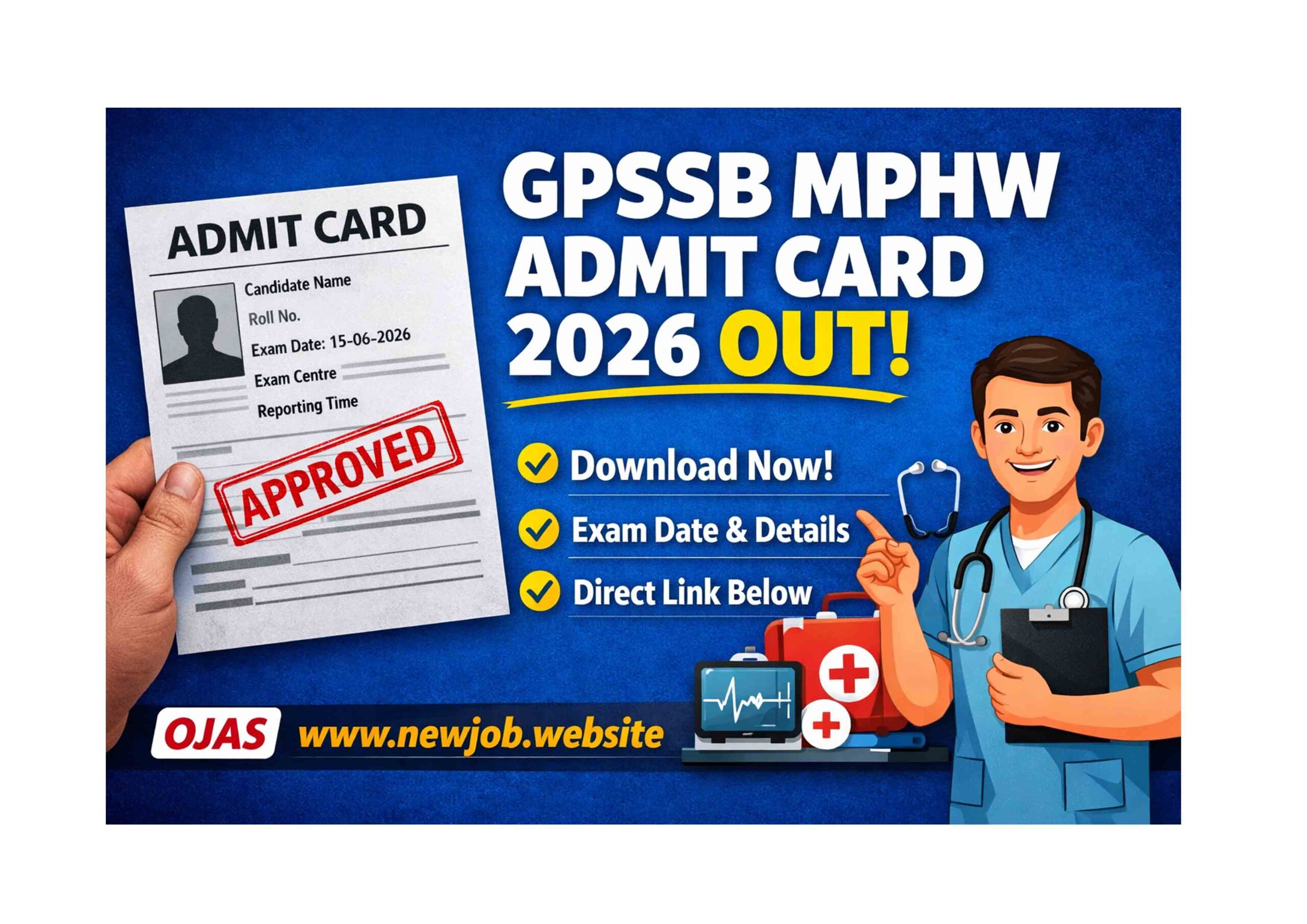GPSSB Multi Purpose Health Worker Admit Card 2026 Download