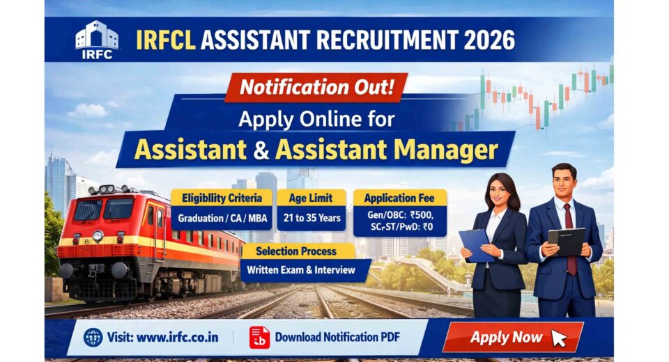 IRFCL Assistant Recruitment 2026 Apply Online