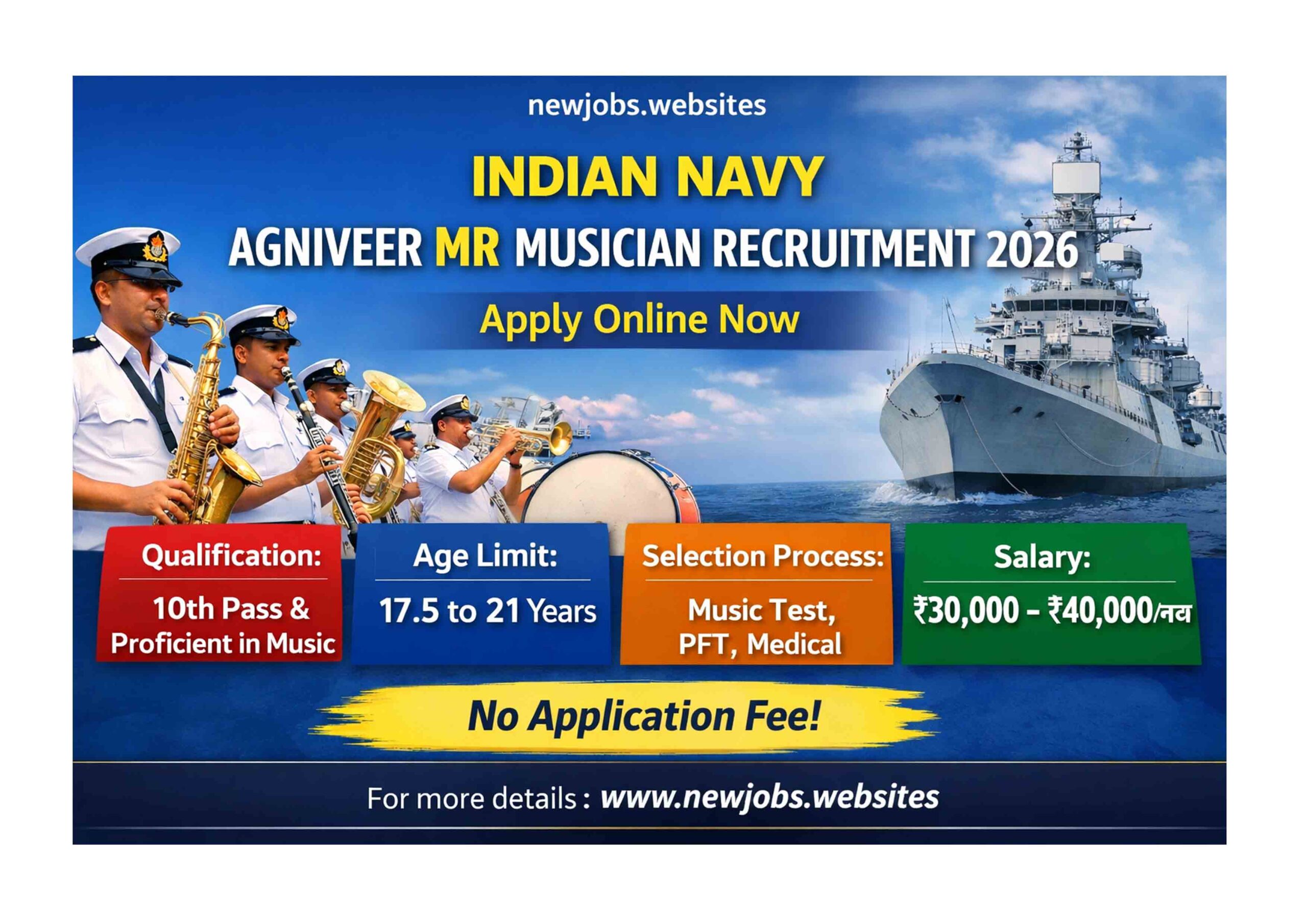 Indian Navy Agniveer MR Musician Recruitment 2026 – Apply Online