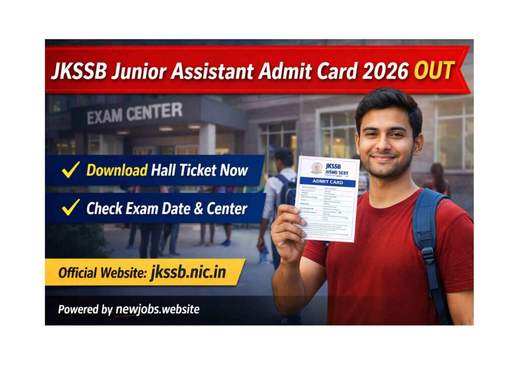 JKSSB JA Admit Card 2026 Hall Ticket Download