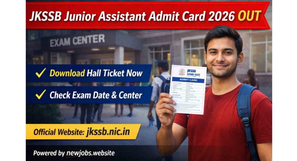 JKSSB JA Admit Card 2026 Hall Ticket Download