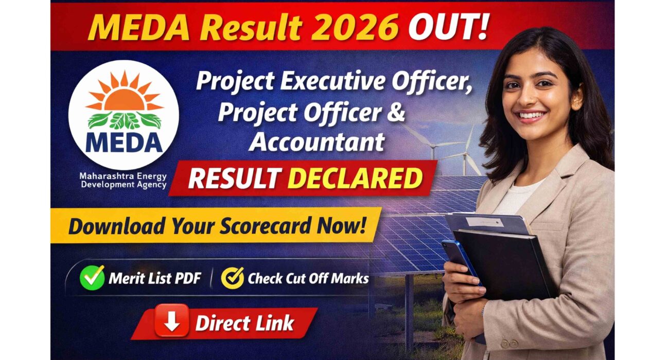 MEDA Result 2026 Scorecard Download Project Officer Accountant