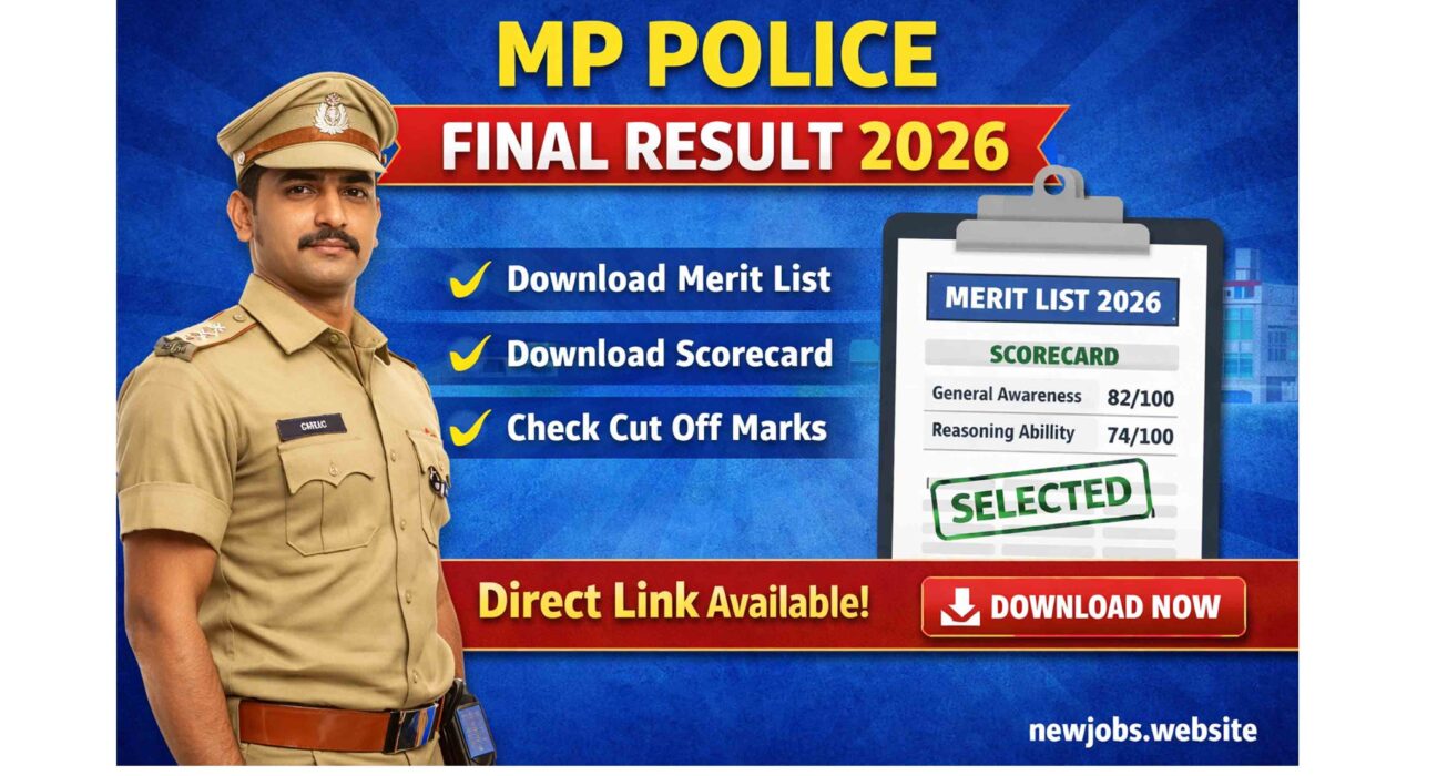 MP Police Final Merit List 2026 Download Scorecard