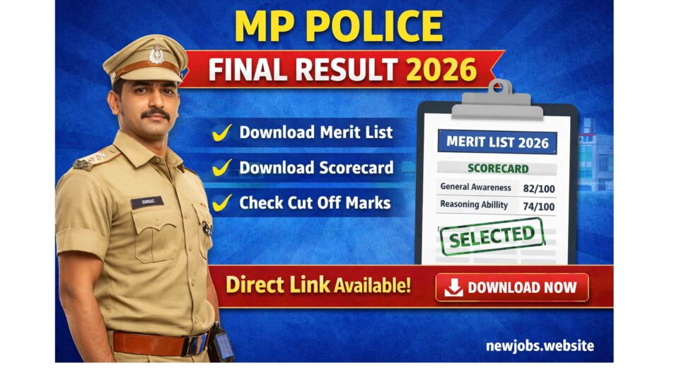 MP Police Final Merit List 2026 Download Scorecard
