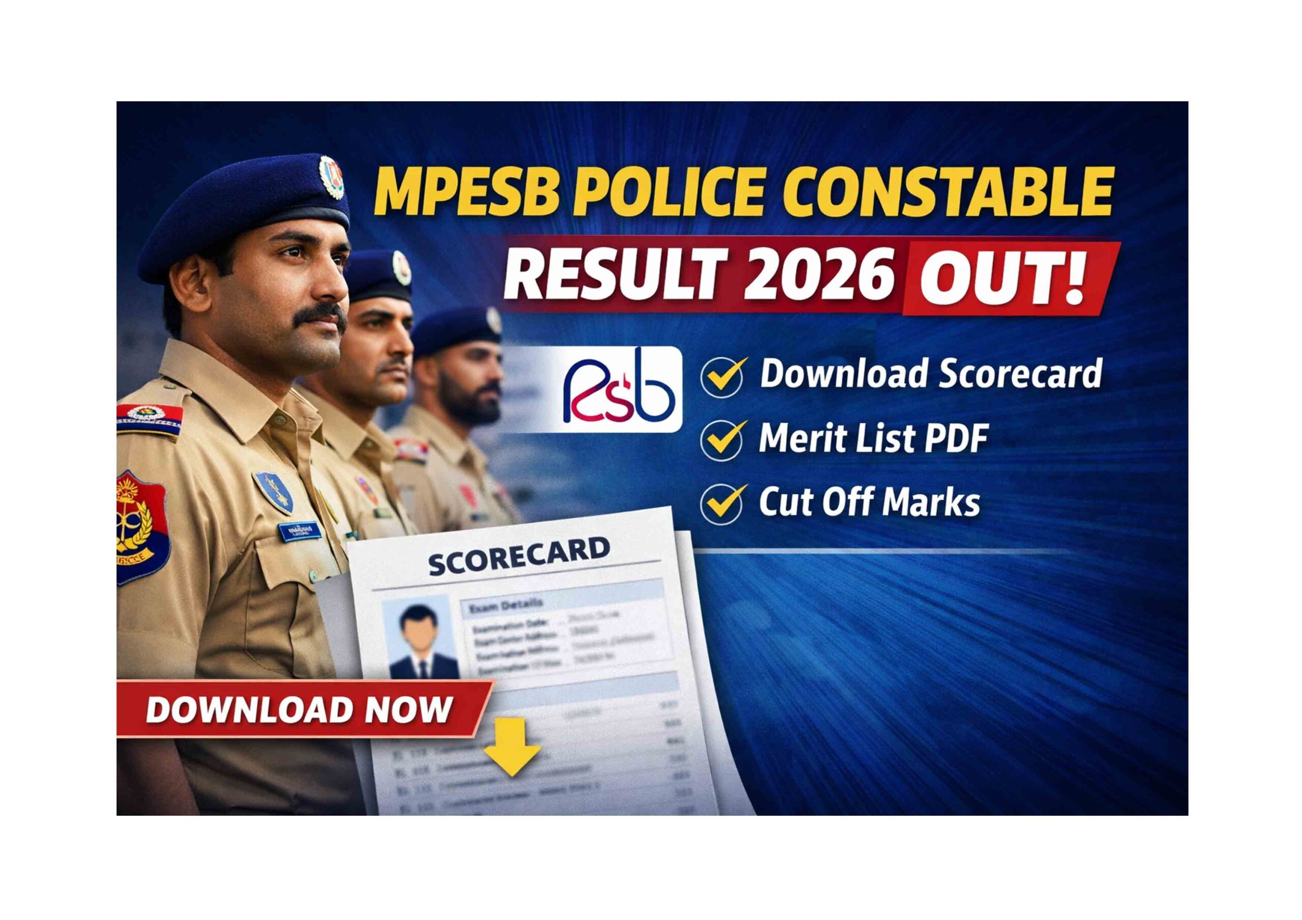 MPESB Police Constable Result 2026 Scorecard Download