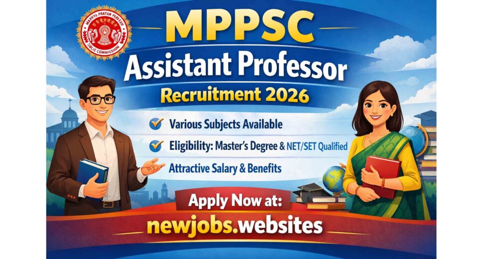 MPPSC Assistant Professor Recruitment 2026