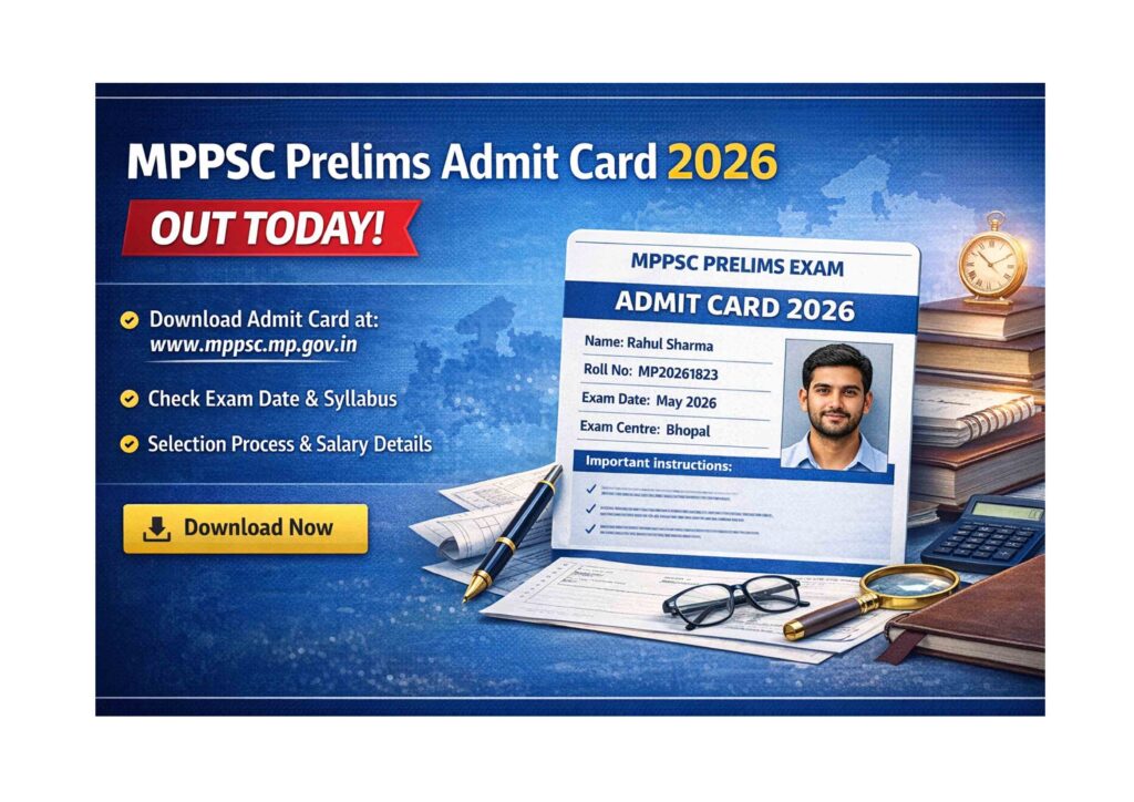 MPPSC Admit Card 2026 Download Link and Exam Details