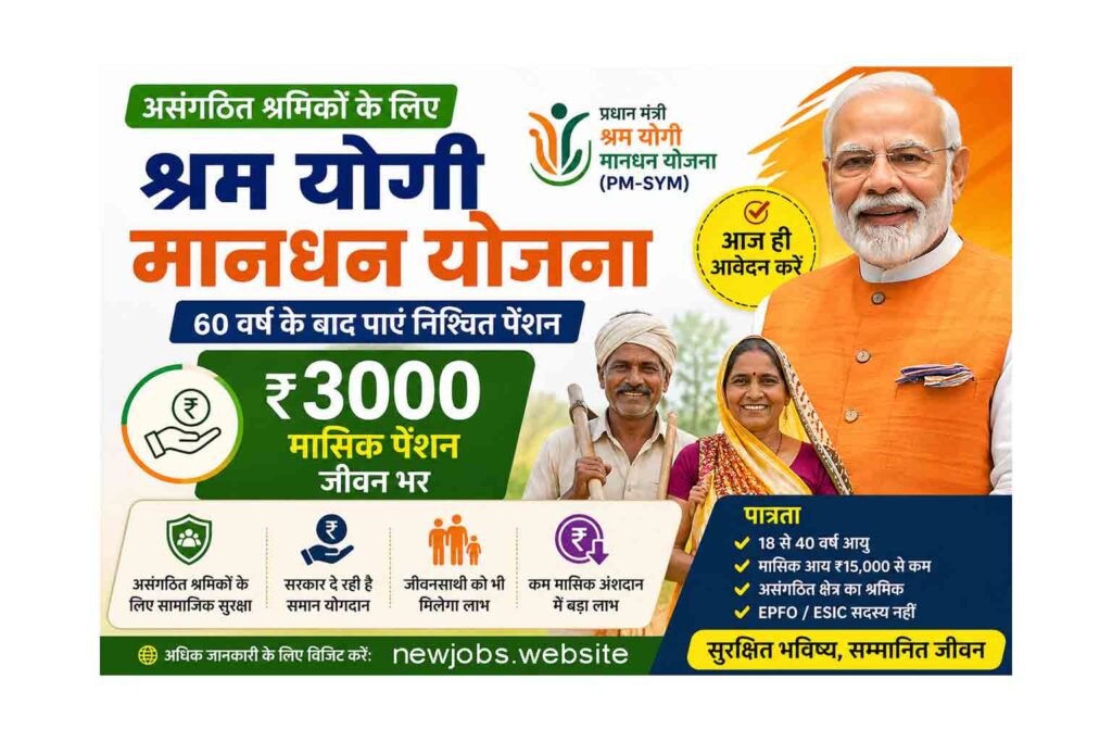 PM Shram Yogi Mandhan Yojana ₹3000 Pension Scheme India