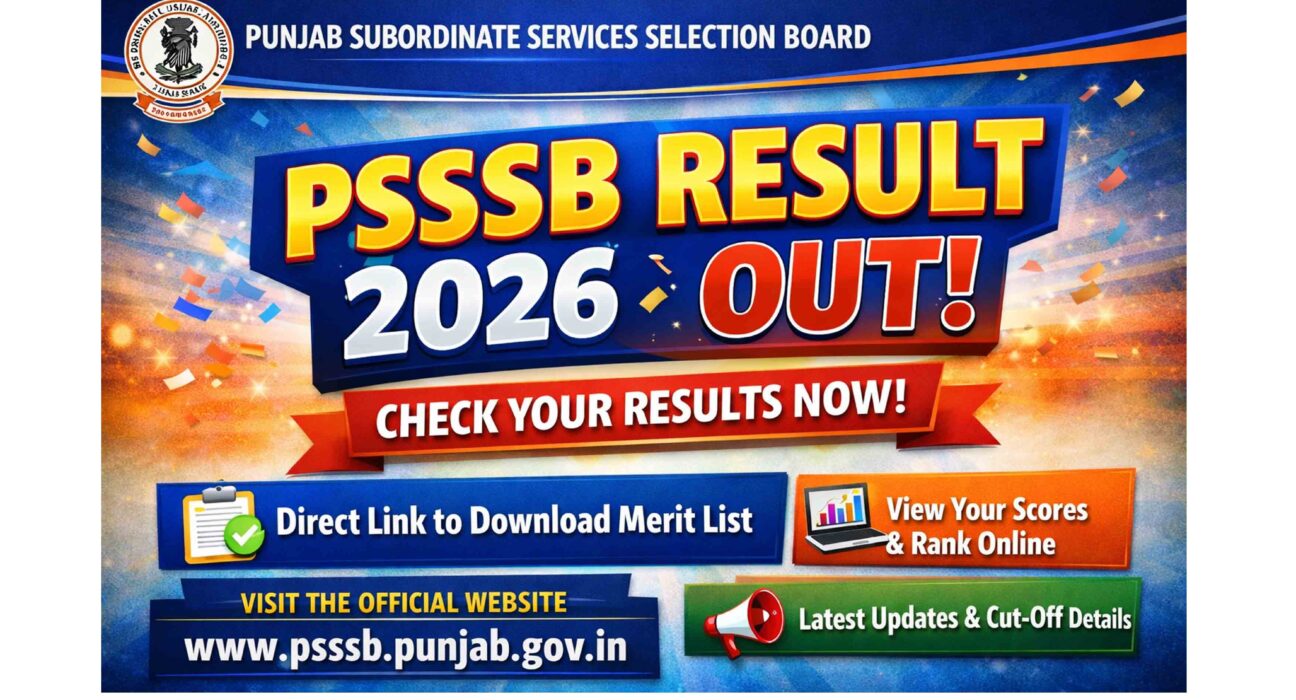 PSSSB Result 2026 Download Scorecard