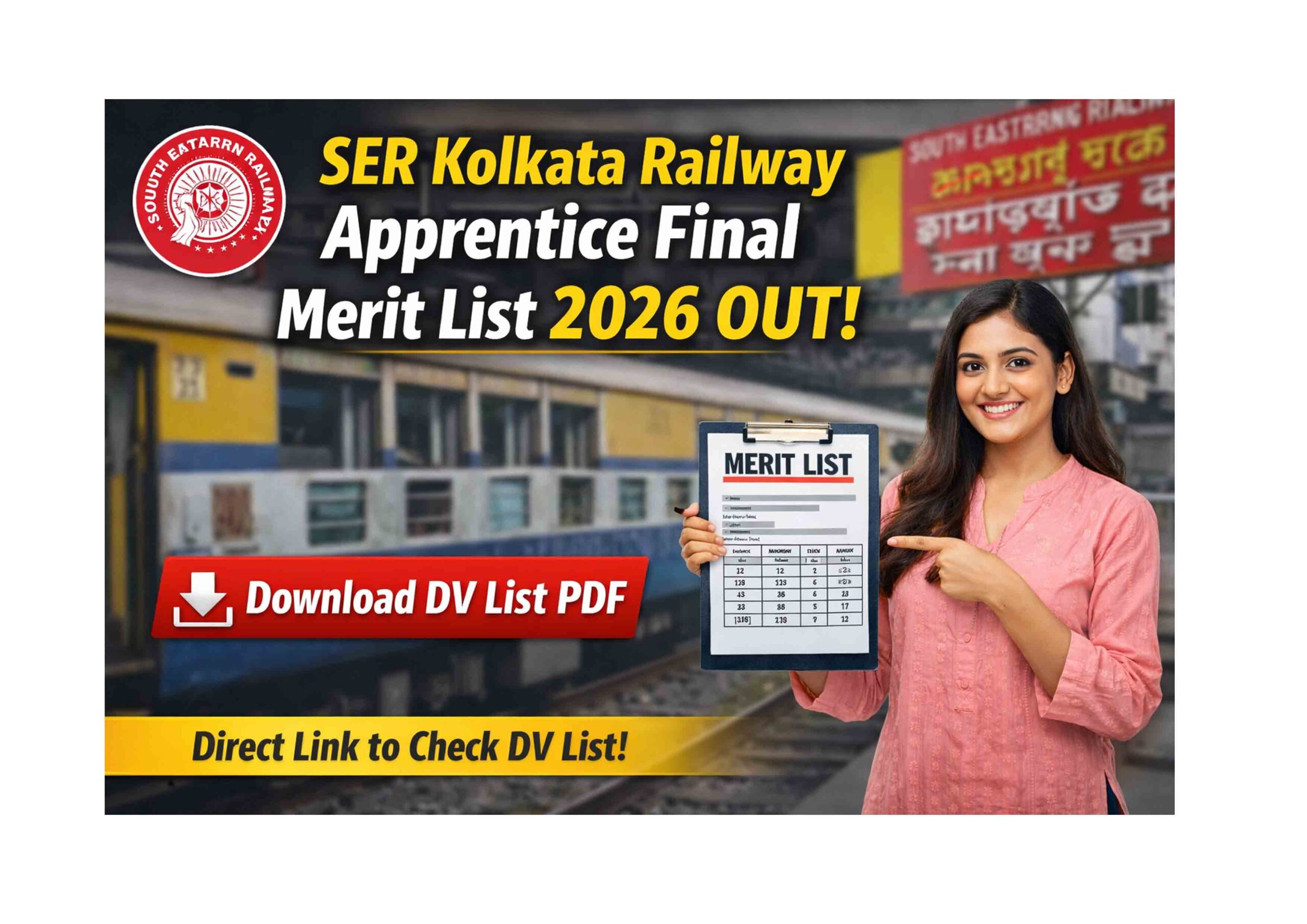 SER Kolkata Railway Apprentice Final Merit List 2026 PDF Download