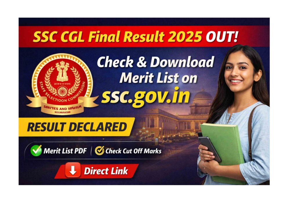 SSC CGL Final Result 2025: Download Now SSC CGL Final Result 2025 Merit List PDF Download