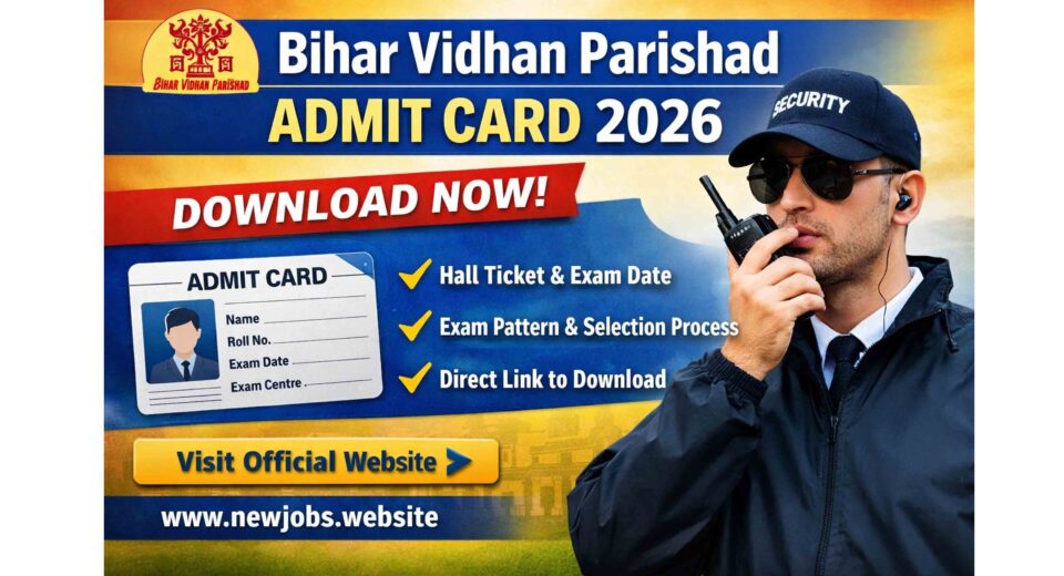 Bihar Vidhan Parishad Security Guard Admit Card 2026 Download