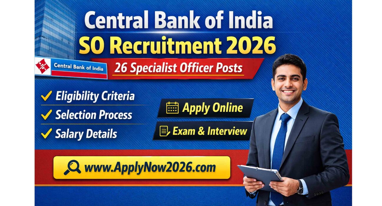 Central Bank of India SO Recruitment 2026