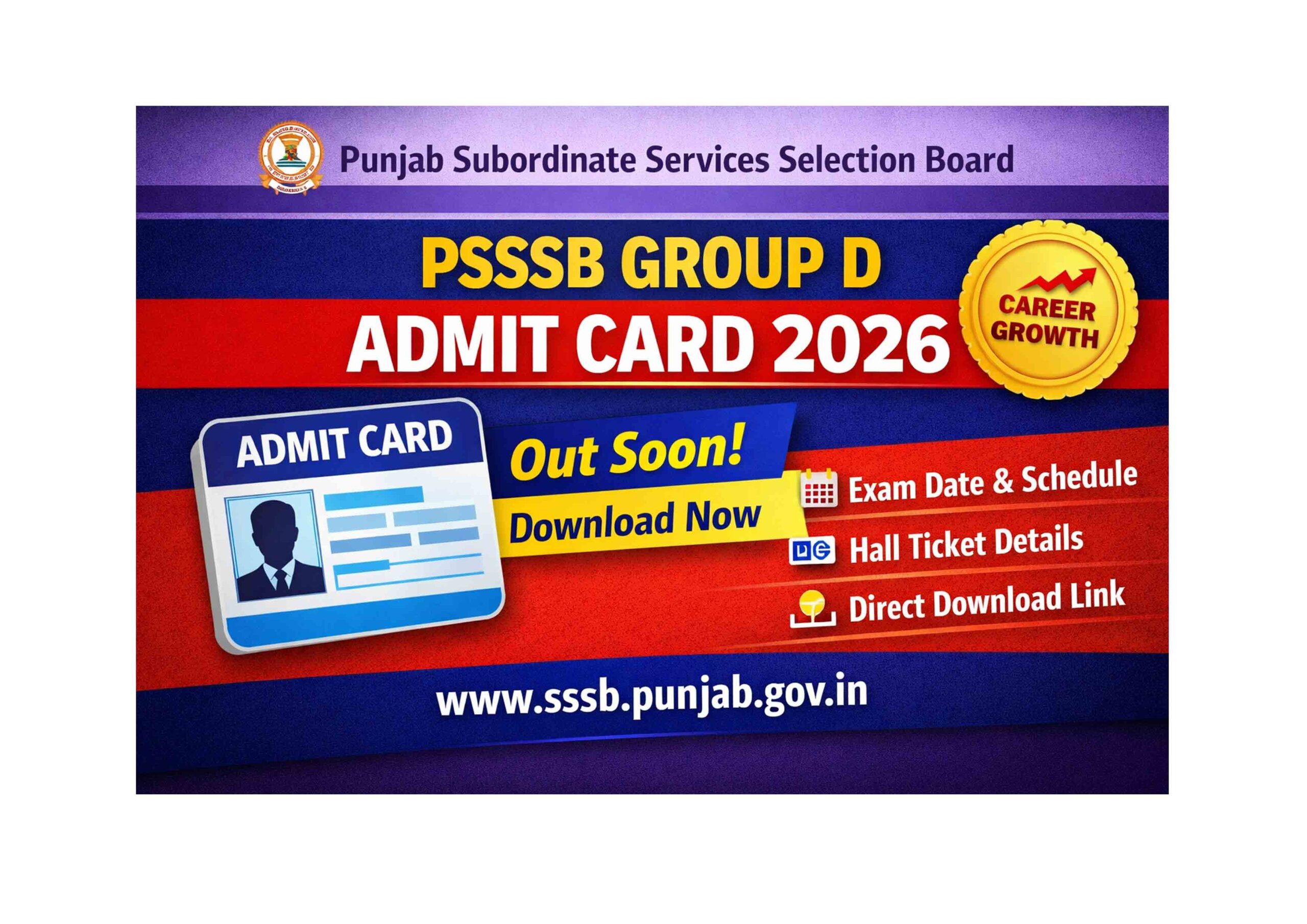 PSSSB Group D Admit Card 2026 Download Link Punjab SSSB Hall Ticket