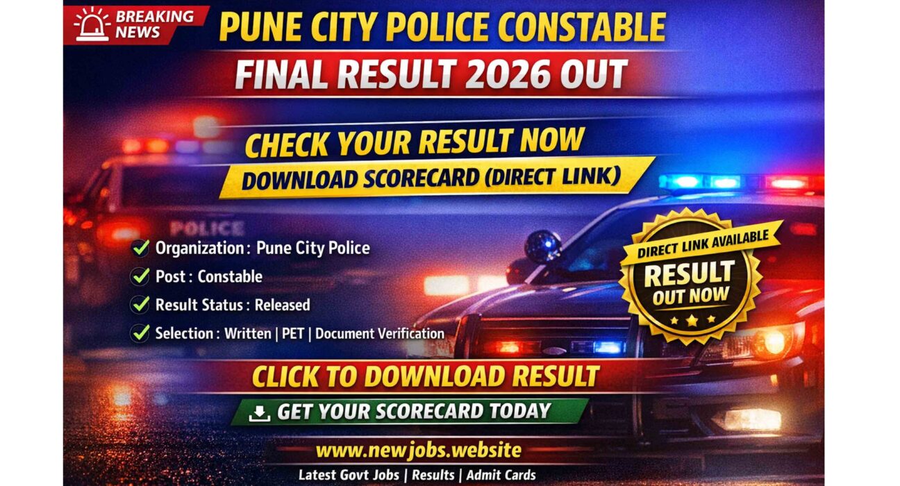 Pune City Police Constable Final Result 2026 Download