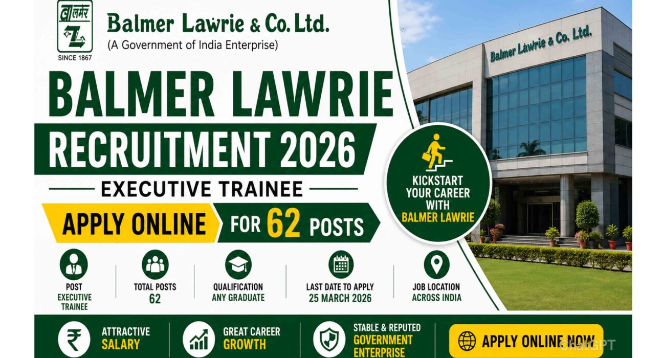 Balmer Lawrie Executive Trainee Recruitment 2026 Apply Online for 62 Posts Featured Banner