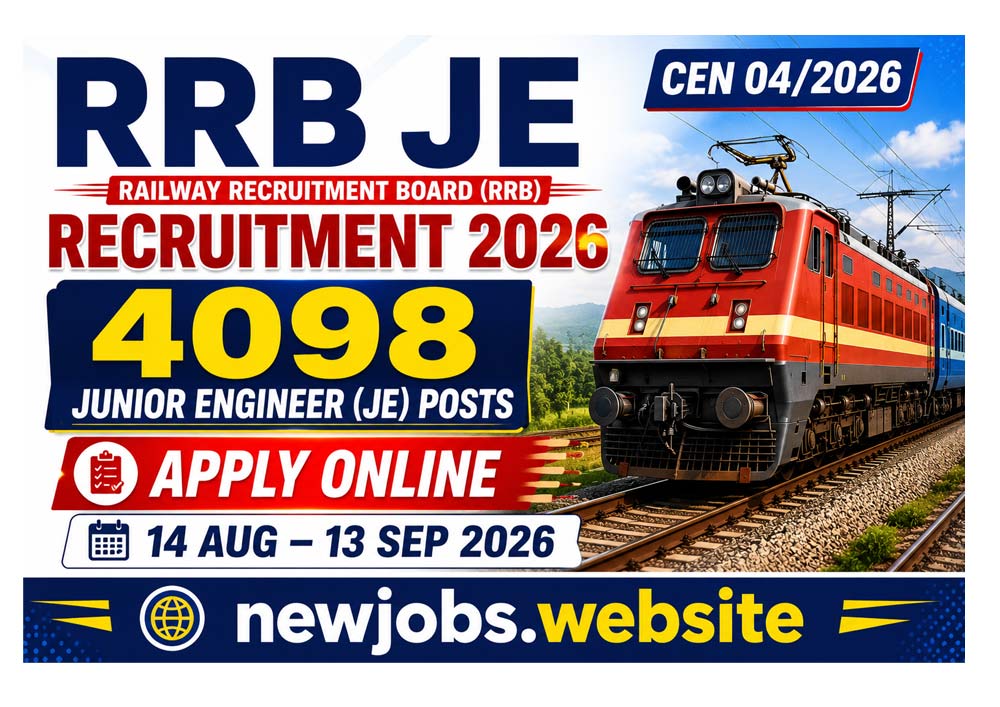 RRB JE Recruitment 2026 Notification Out – Apply Online for 4098 Junior Engineer Posts