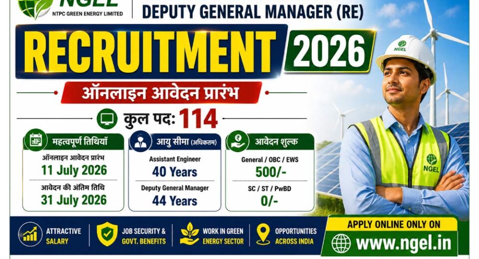 NGEL Assistant Engineer & Deputy General Manager (RE) Recruitment 2026