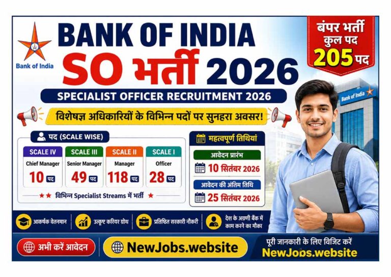 Bank of India SO Recruitment 2026: Apply Here